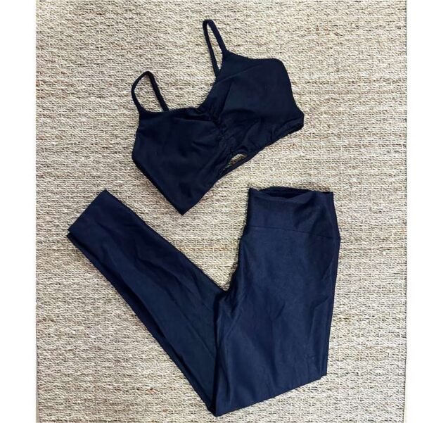 Conjunto Calça com Top Poliéster - Preto
